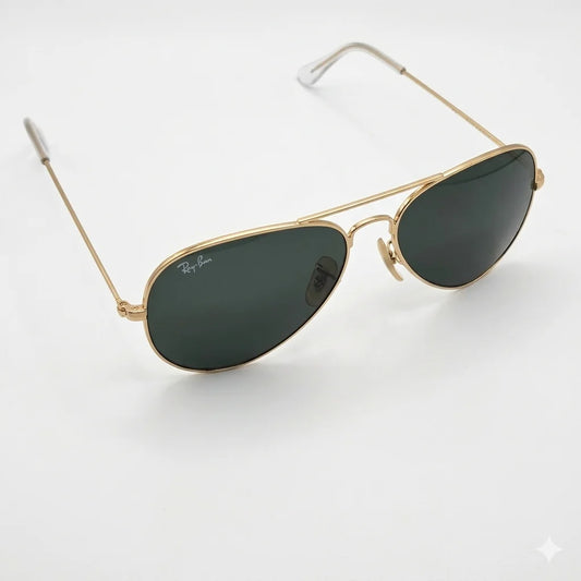 Ray-Ban Aviator Gold Black 100% Uv Protection